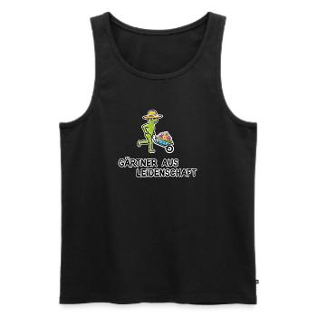 Gärtner aus Leidenschaft - Männer Premium Bio Tank Top - Schwarz - Vorne - Michal (187cm)
