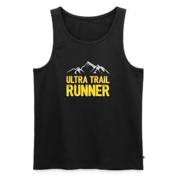 Ultra Trail Runner - Men's Premium Organic Tank Top - black - Front - Michal (187cm)