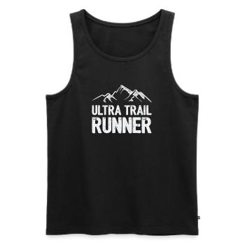 Ultra Trail Runner - Men's Premium Organic Tank Top - black - Front - Michal (187cm)