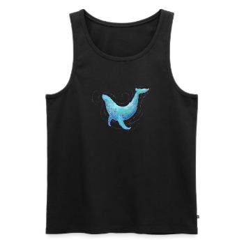 Humpback Whale - Männer Premium Bio Tank Top - Schwarz - Vorne - AI Model Male 178 light (178cm)