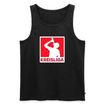 Kreisliga Kreisklasse Fussballliga Fussball Lustig - Männer Premium Bio Tank Top - Schwarz - Vorne - Michal (187cm)