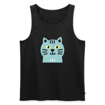 Süsse Katze - Männer Premium Bio Tank Top - Schwarz - Vorne - Michal (187cm)