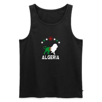 Algérie Lion Drapeau design / Cadeau - Débardeur bio Premium Homme - noir - Devant - AI Model Male 178 light (178cm)