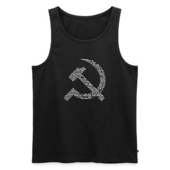 Human Sickle and hammers - Men's Premium Organic Tank Top - black - Front - Michal (187cm)