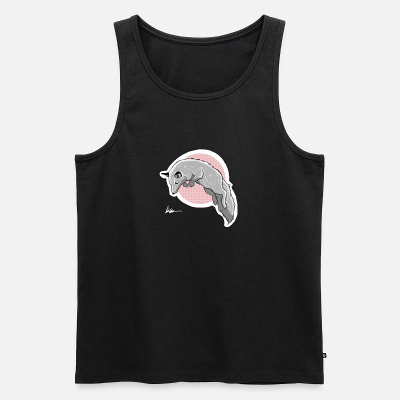 Jagd Schneefuchs - Männer Premium Bio Tank Top - Schwarz