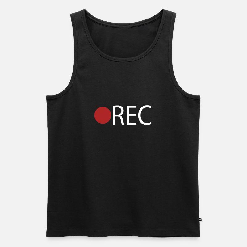 REC Recording - Männer Premium Bio Tank Top - Schwarz