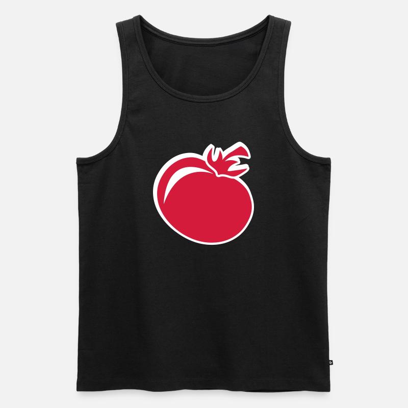 Rote Tomate - Männer Premium Bio Tank Top - Schwarz