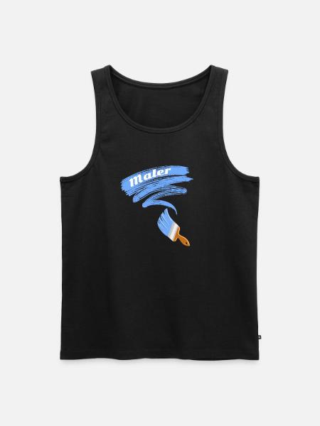Maler Motiv Pinsel - Männer Premium Bio Tank Top - Schwarz