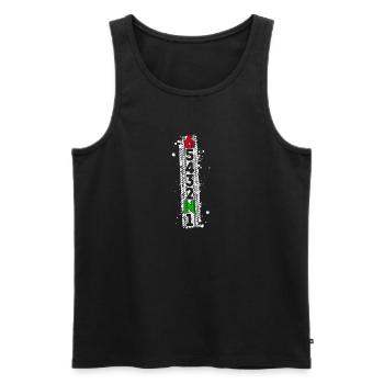 Machine de biker de motos de moto de changement de vitesse - Débardeur bio Premium Homme - noir - Devant - Michal (187cm)