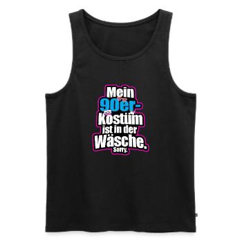 Mein 90er Jahre Kostüm In Der Wäsche Motto Party - Männer Premium Bio Tank Top - Schwarz - Vorne - Michal (187cm)