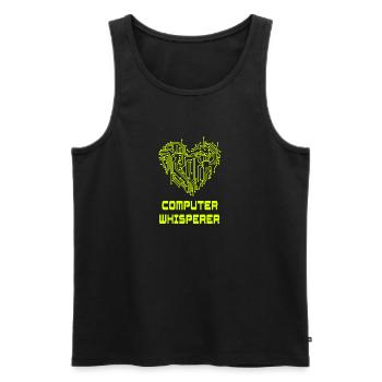 Computer whisperer - Men's Premium Organic Tank Top - black - Front - AI Model Male 178 light (178cm)