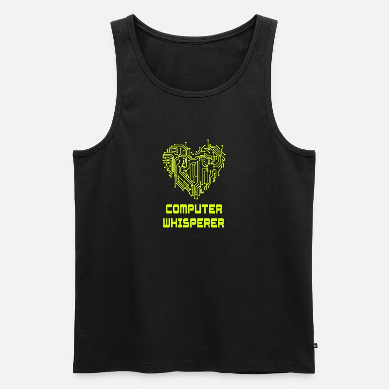 Computer Flüsterer - Männer Premium Bio Tank Top - Schwarz