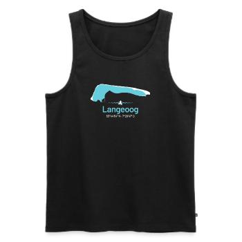 Langeoog | Carte de conception - Débardeur bio Premium Homme - noir - Devant - AI Model Male 178 light (178cm)