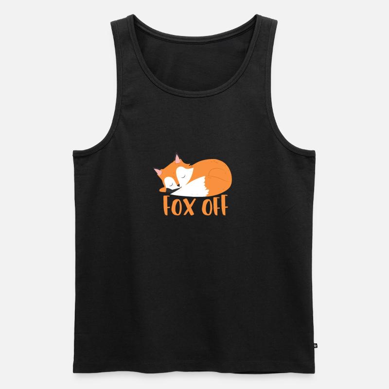 Fuchs fox off - Männer Premium Bio Tank Top - Schwarz