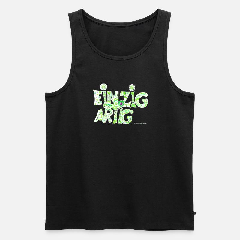 Einzigartig - Männer Premium Bio Tank Top - Schwarz