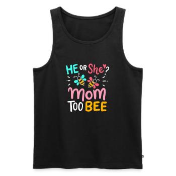Gender Reveal Baby Shower - Débardeur bio Premium Homme - noir - Devant - AI Model Male 178 light (178cm)