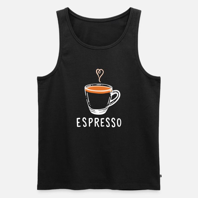 Espresso - Männer Premium Bio Tank Top - Schwarz
