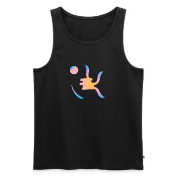 Untergehende Sonne auf chinesischem Symbol - Männer Premium Bio Tank Top - Schwarz - Vorne - AI Model Male 178 light (178cm)