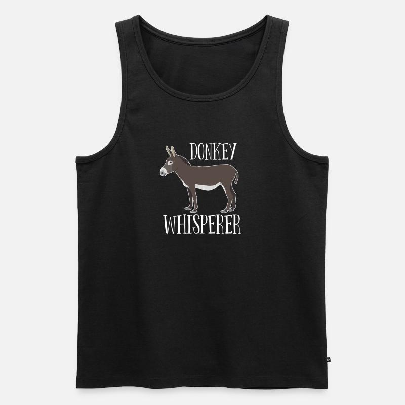 Esel - Eselflüsterer - Männer Premium Bio Tank Top - Schwarz