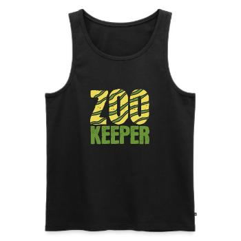 Zookeeper - Men's Premium Organic Tank Top - black - Front - Michal (187cm)