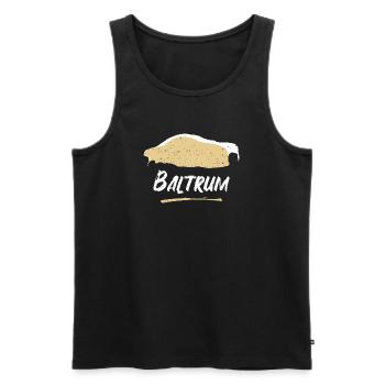 Baltrum | Vintage retro map - Men's Premium Organic Tank Top - black - Front - AI Model Male 178 light (178cm)