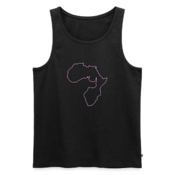 Neon Africa Silhouette Rhino Africa Africa Africa - Men's Premium Organic Tank Top - black - Front - Michal (187cm)