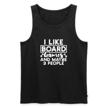 Board Games Board Games - Men's Premium Organic Tank Top - black - Front - AI Model Male 178 light (178cm)