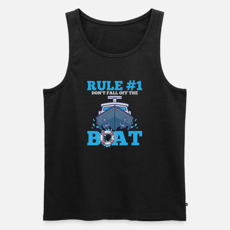 Boot - Männer Premium Bio Tank Top - Schwarz