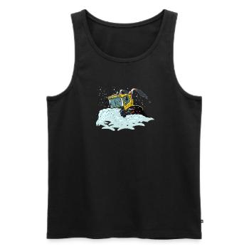 yellow snow shovel - Men's Premium Organic Tank Top - black - Front - AI Model Male 178 light (178cm)