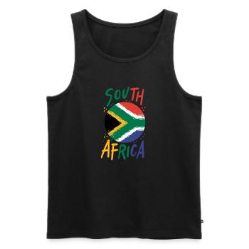 Afrique du Sud - Débardeur bio Premium Homme - noir - Devant - Michal (187cm)