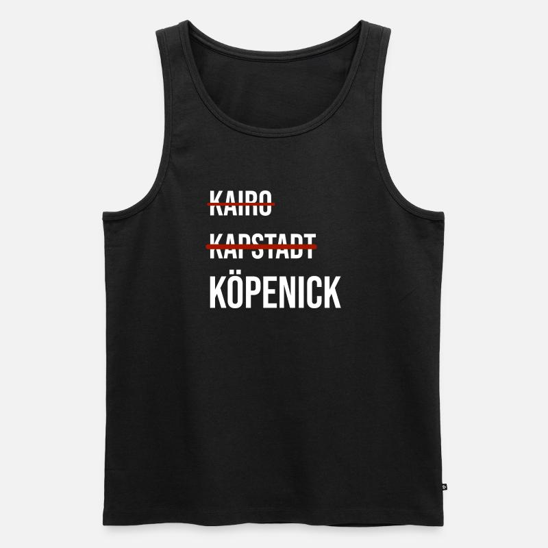 Grafik mit Köpenick - Männer Premium Bio Tank Top - Schwarz