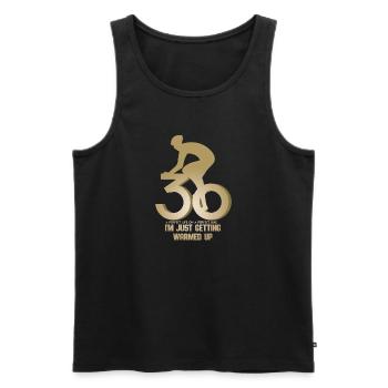 Cycliste 30e anniversaire - Débardeur bio Premium Homme - noir - Devant - Michal (187cm)