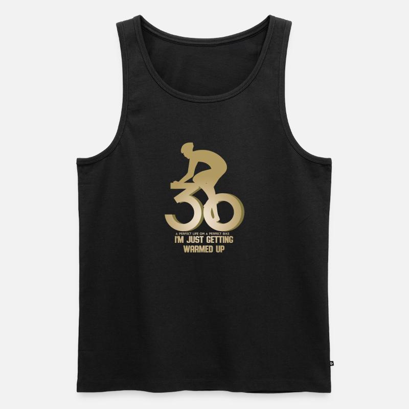 Radfahrer 30 Geburtstag - Männer Premium Bio Tank Top - Schwarz