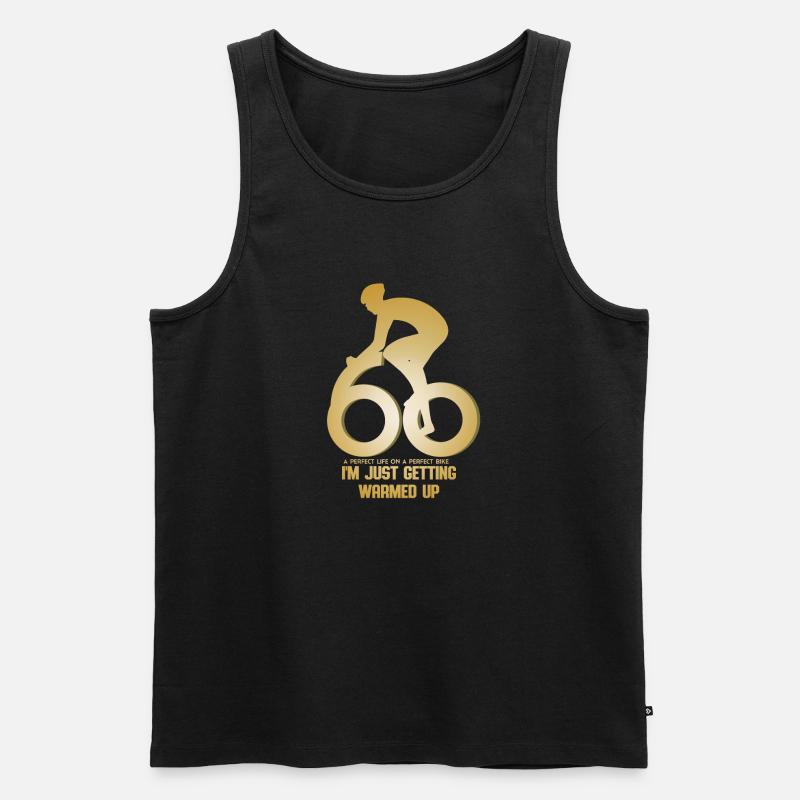 Radfahrer 60 Geburtstag - Männer Premium Bio Tank Top - Schwarz