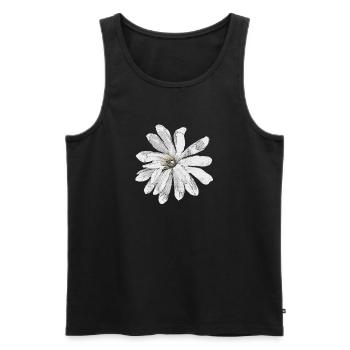 beautiful floral motifs, star magnolia, spring dress - Men's Premium Organic Tank Top - black - Front - Michal (187cm)