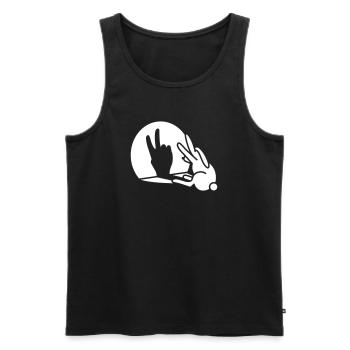 Kaninchen Schatten Hand Geburtstag Zwei 2 Jahre - Männer Premium Bio Tank Top - Schwarz - Vorne - AI Model Male 178 light (178cm)