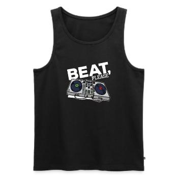 Beatbox Turntable MC DJ Deejay Scratchen Hip Hop - Männer Premium Bio Tank Top - Schwarz - Vorne - AI Model Male 178 light (178cm)