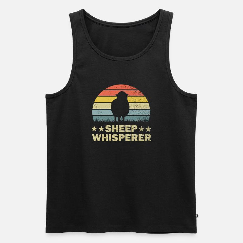 Schaf Schafe - Männer Premium Bio Tank Top - Schwarz