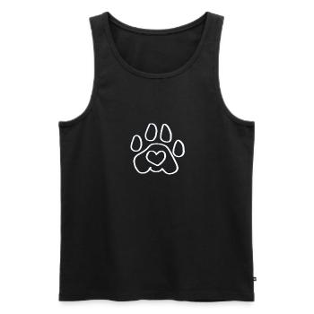 Hundepfote Tierpfote Pfotenabdruck Fußabdruck - Männer Premium Bio Tank Top - Schwarz - Vorne - Michal (187cm)
