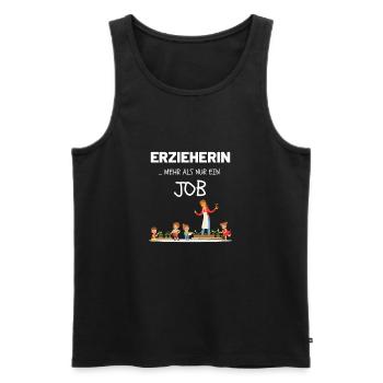 Erzieherin Geschenk Mehr als nur ein Job Witzig - Männer Premium Bio Tank Top - Schwarz - Vorne - Michal (187cm)