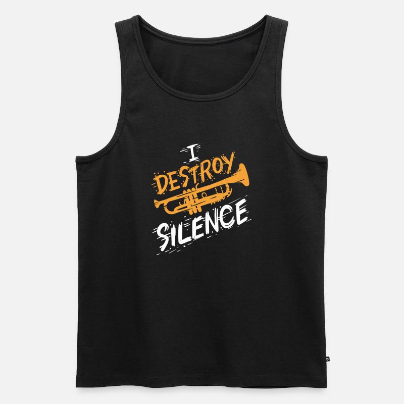 Trompete Trompeter - Männer Premium Bio Tank Top - Schwarz