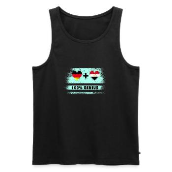 Allemagne et Egypte 100% génial / cadeau - Débardeur bio Premium Homme - noir - Devant - AI Model Male 178 light (178cm)