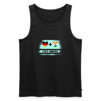 Allemagne et Inde 100% génial / cadeau - Débardeur bio Premium Homme - noir - Devant - Michal (187cm)