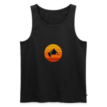 Surfing Hobbies - Men's Premium Organic Tank Top - black - Front - AI Model Male 178 light (178cm)