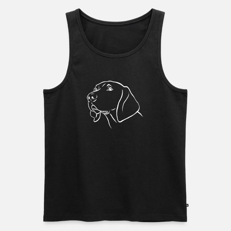 Weimaraner - Männer Premium Bio Tank Top - Schwarz