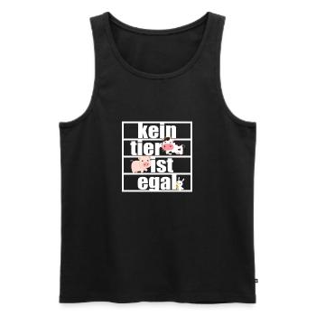Kein Tier Ist Egal Pro Vegan Vegetarier Tierschutz - Männer Premium Bio Tank Top - Schwarz - Vorne - Michal (187cm)