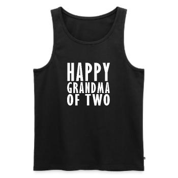 Happy grandma of 2 - Männer Premium Bio Tank Top - Schwarz - Vorne - Michal (187cm)