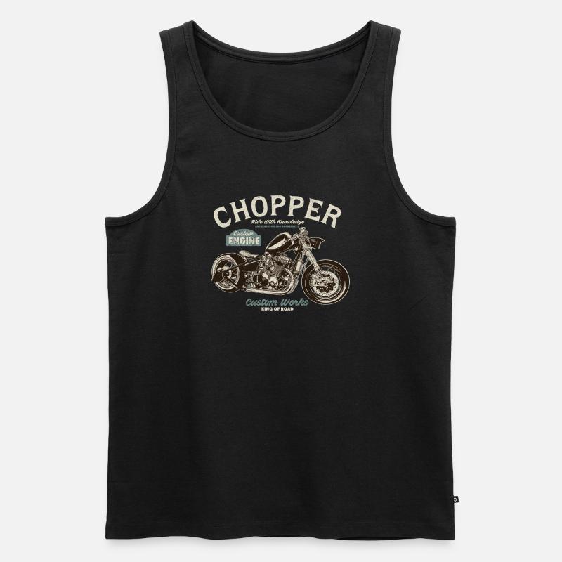 Chopper Custom Engine - Männer Premium Bio Tank Top - Schwarz
