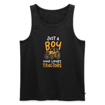 Traktoren Traktor - Männer Premium Bio Tank Top - Schwarz - Vorne - AI Model Male 178 light (178cm)