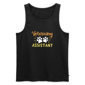 Tierarzthelfer Vet Tech - Männer Premium Bio Tank Top - Schwarz - Vorne - AI Model Male 178 light (178cm)